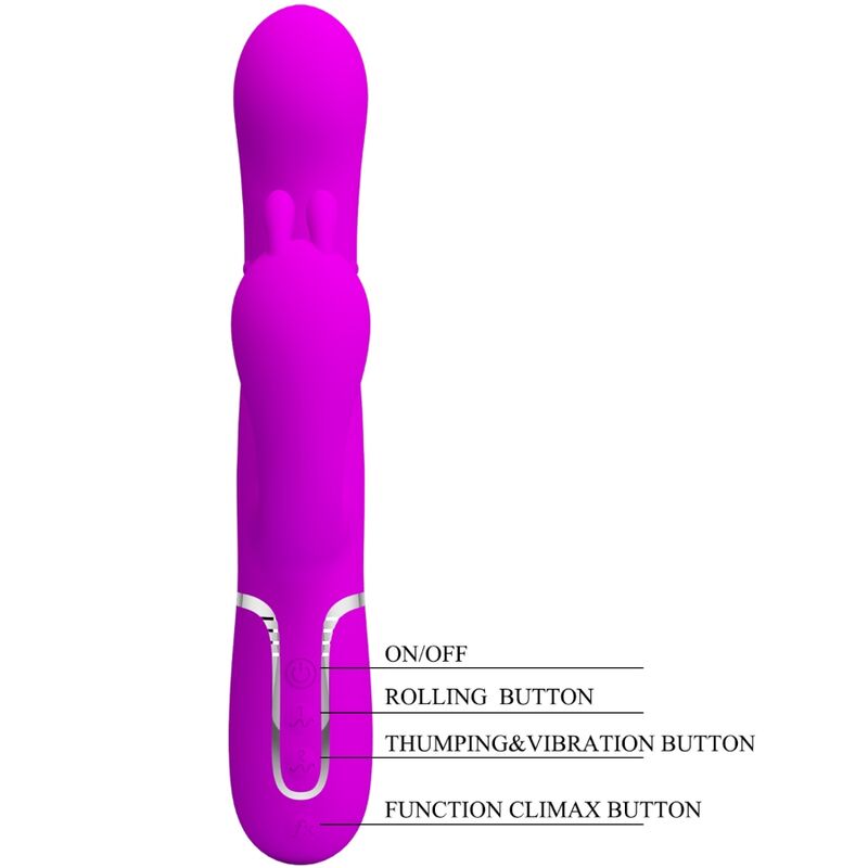 Pretty Love Cammy Triple Vibrator Multifunction 4 en 1 Rosa