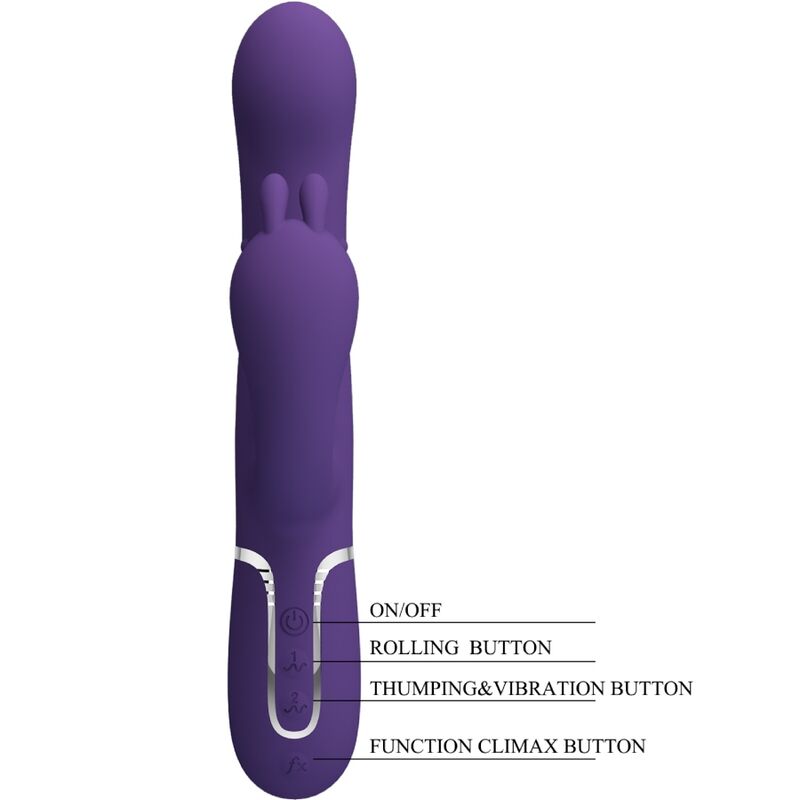 Pretty Love Cammy Triple Vibrator Multifunction 4 en 1 Púrpura