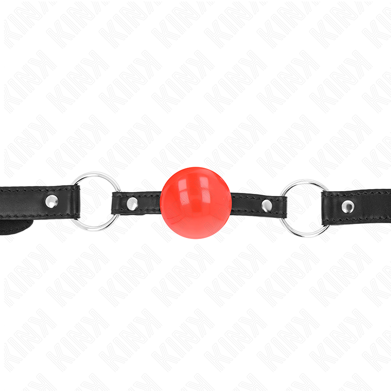 Mordaza de Bola TPE 4 cm KINK con Candado Negro - Correa 60x2 cm