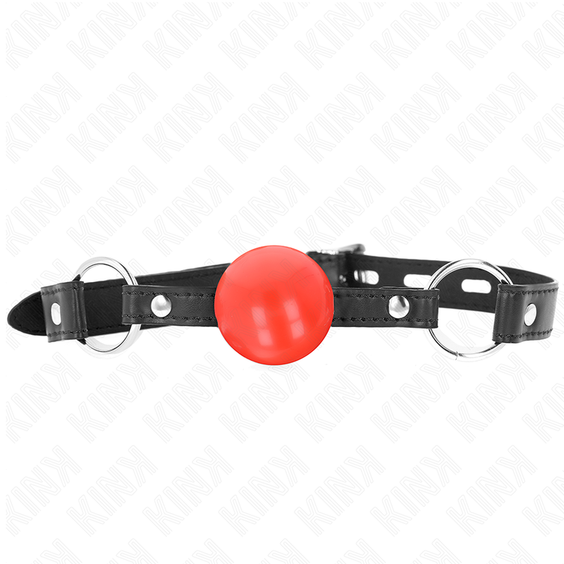 Mordaza de Bola TPE 4 cm KINK con Candado Negro - Correa 60x2 cm