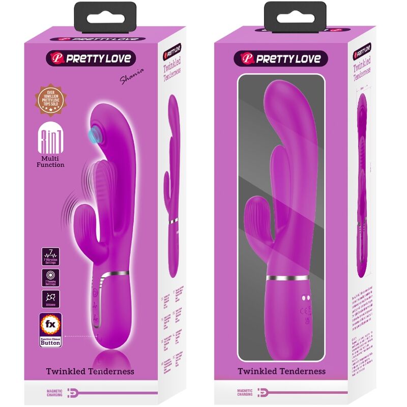 Pretty Love Shania Triple Rabbit Vibrator Multifunción Rosa