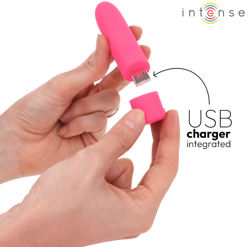 Intense Symone - Vibrador Recargable USB 8 Vibraciones Rosa