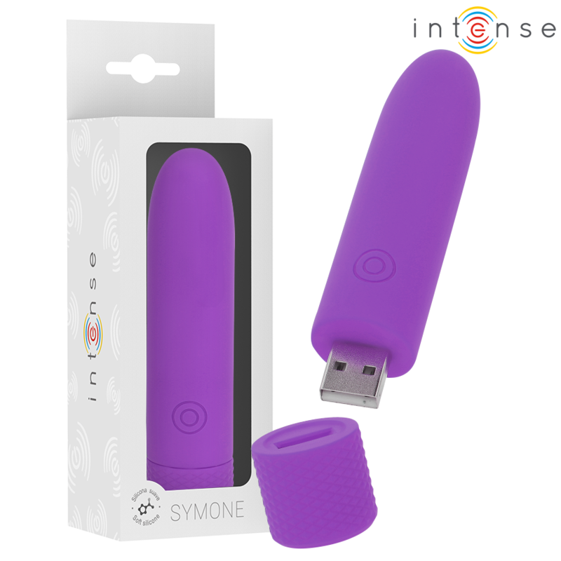 Intense Symone Vibrador Recargable USB 8 Vibraciones Púrpura