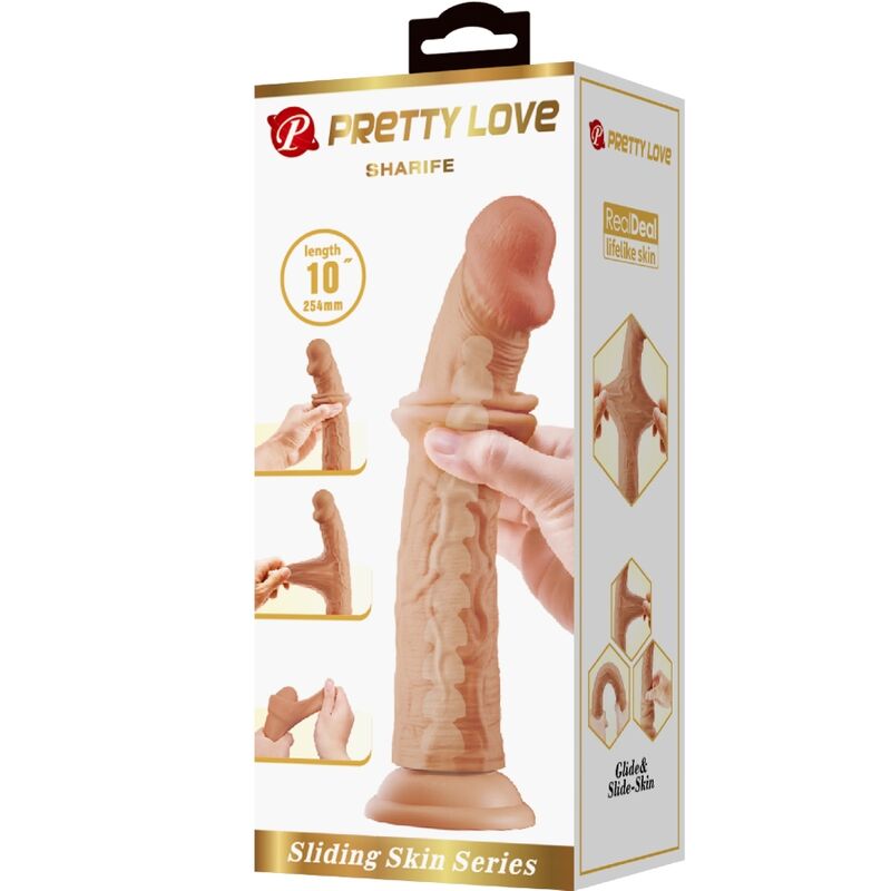 Pretty Love Sharife - Consolador Realista TPR Resistente al Agua 23cm