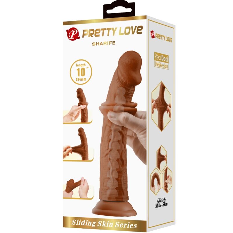 Pretty Love Sharife Realistic Dildo 25 cm Marrón