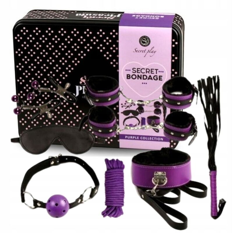 Set BDSM 8 Piezas Secretplay - Kit Bondage Completo con Maletín