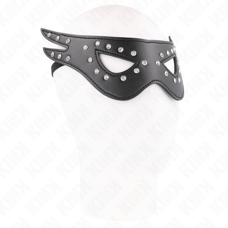Máscara Leatherette KINK Model 2 - Antifaces BDSM 27x13 cm