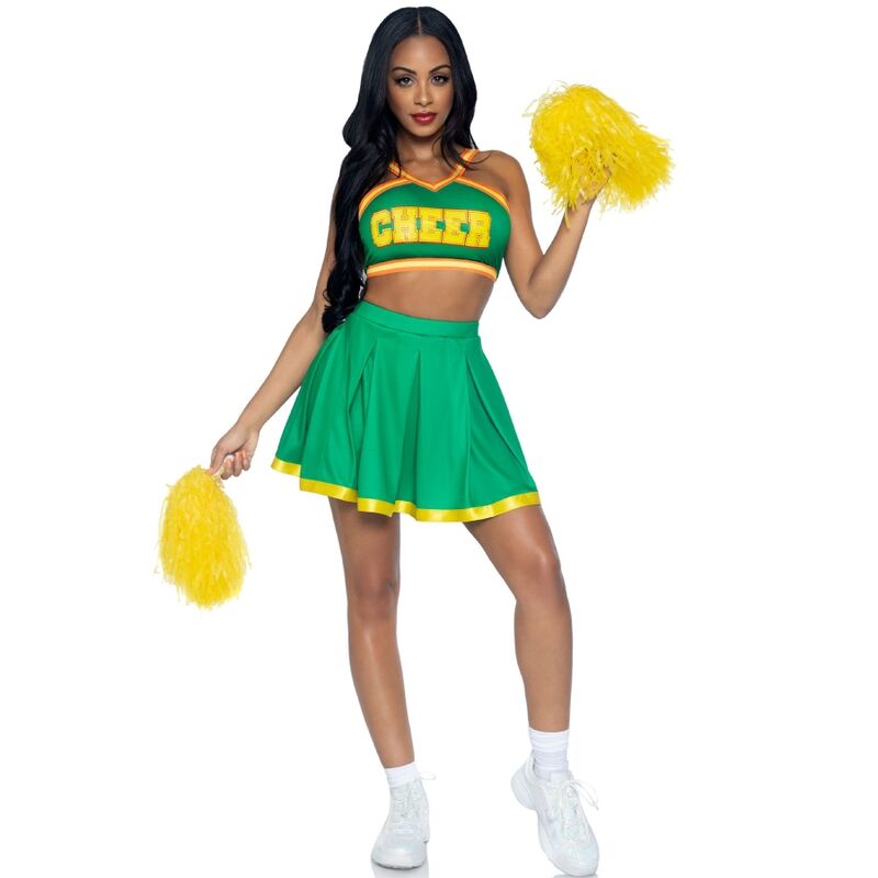Leg Avenue Costume Cheerleader Verde - Disfraz Animadora Deportiva