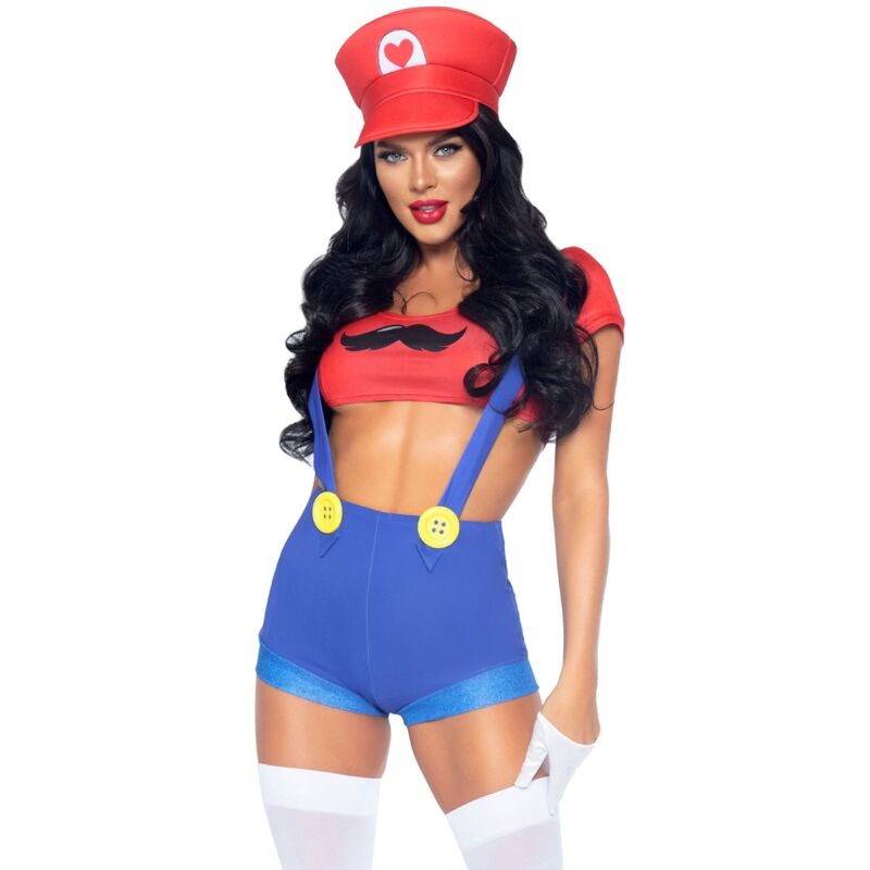 Disfraz Sexy Gamer Babe 3 Piezas - Crop Top, Shorts y Sombrero