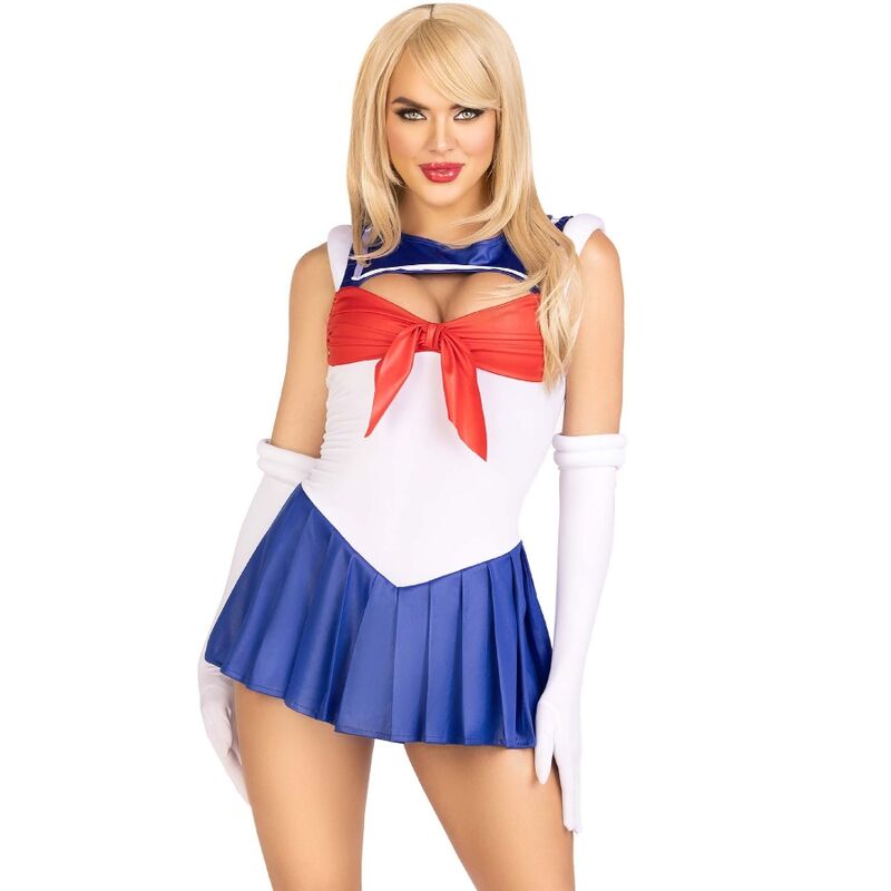 Disfraz Sexy Marinera Leg Avenue - Conjunto Completo Multicolor Talla M
