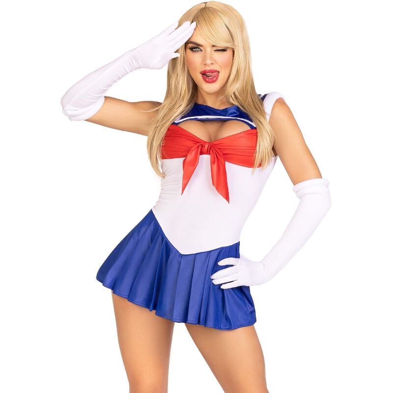 Disfraz Sexy Marinera Leg Avenue - Conjunto Completo Multicolor Talla M