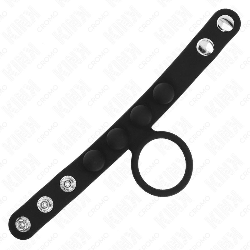 Anillo de Pene Kink Leather 3.5 cm con Cierre de Presión