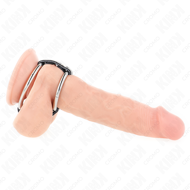Anillo Doble Metal KINK 3.7-5 cm con Correa de Cuero