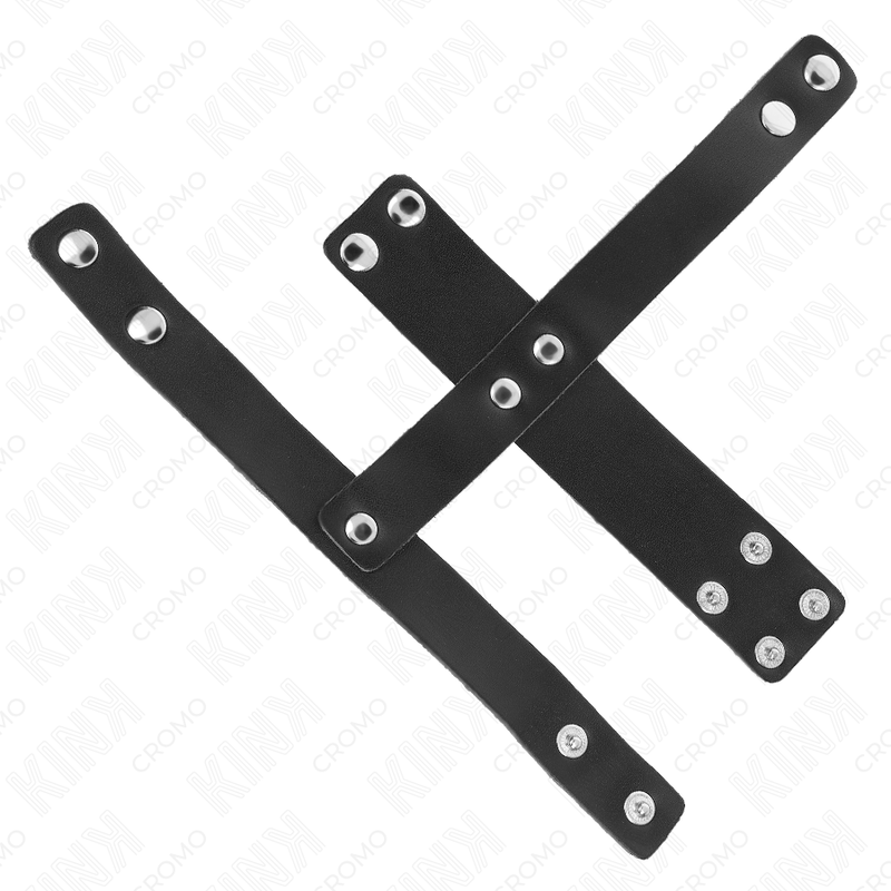 Anillo de Cuero para Bondage con Divisor de Testículos Ajustable