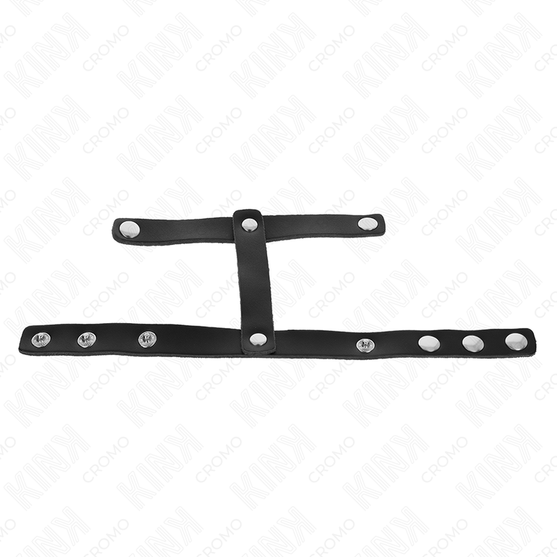 Anillo de Cuero Ajustable con Divisor de Testículos - Kink Ring Power