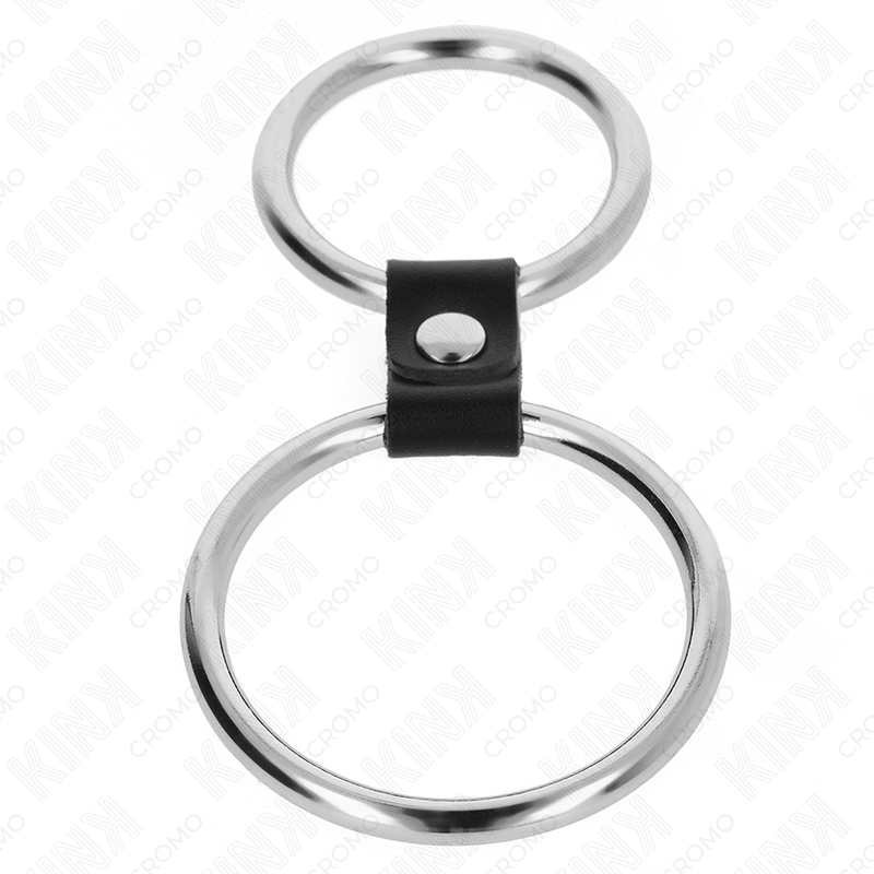 Anillo Peneano Doble Metal Kink Ring Power - Correa Cuero 3.7-5 cm