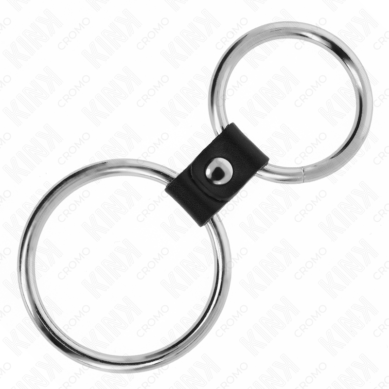 Anillo Peneano Doble Metal Kink Ring Power - Correa Cuero 3.7-5 cm