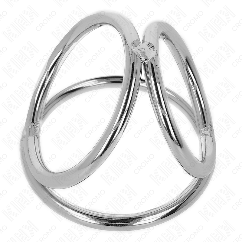 Anillo Peneano Metal Cromado Triple KINK Ring Power 3.2-4.5 cm