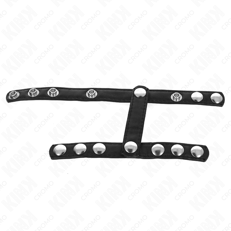 Kink Ring Power - Anillo Doble de Metal con Correas de Cuero Ajustables