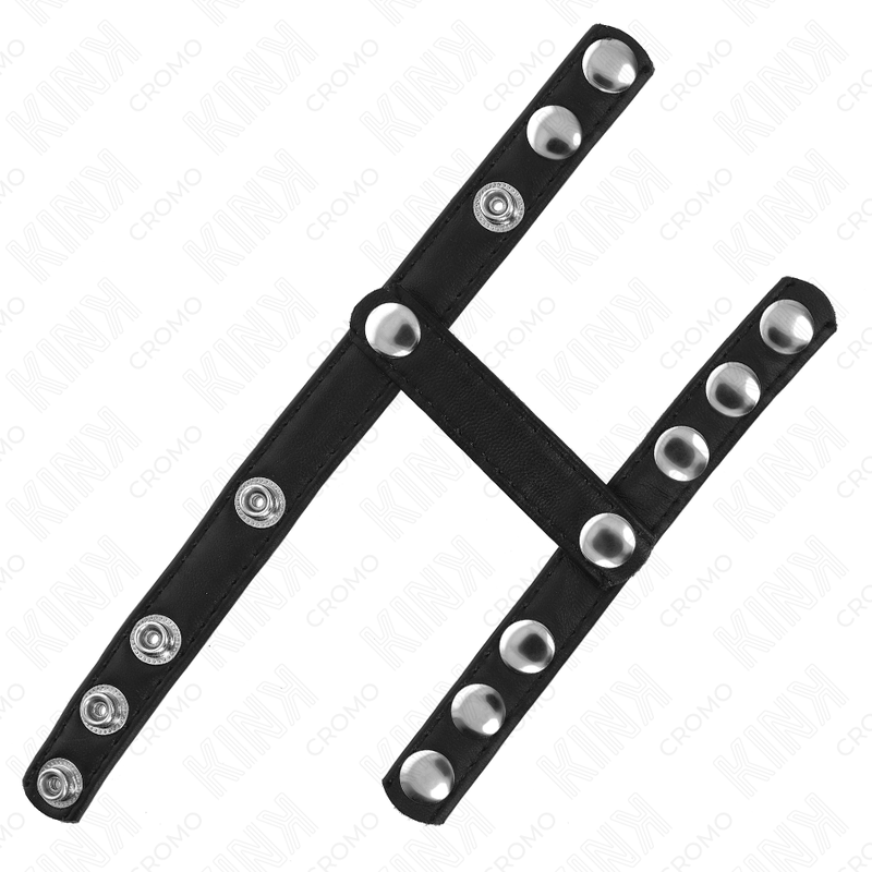 Kink Ring Power - Anillo Doble de Metal con Correas de Cuero Ajustables