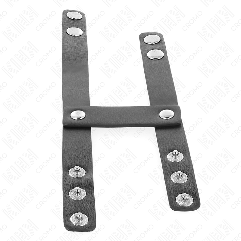 Anillo Doble de Cuero Ajustable Kink - Bondage Stamina