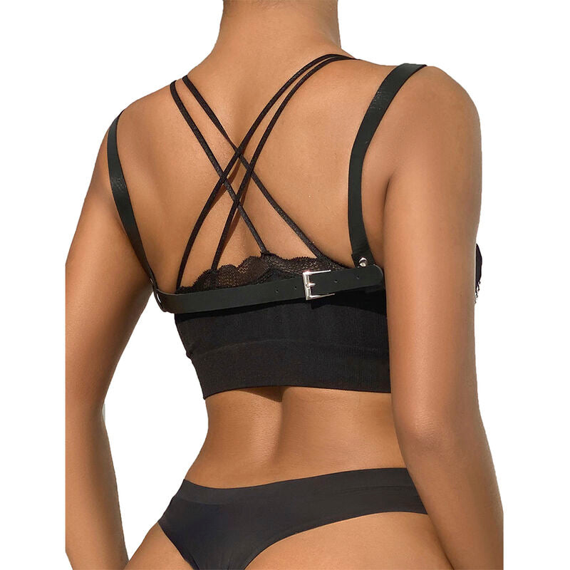 Subblime Punk Bondage Belt - Cintura Metal Negra Talla Única