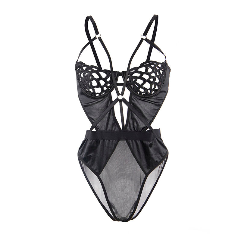Subblime Sexy Lace Bodysuit Negro S/M - Encaje Elegante
