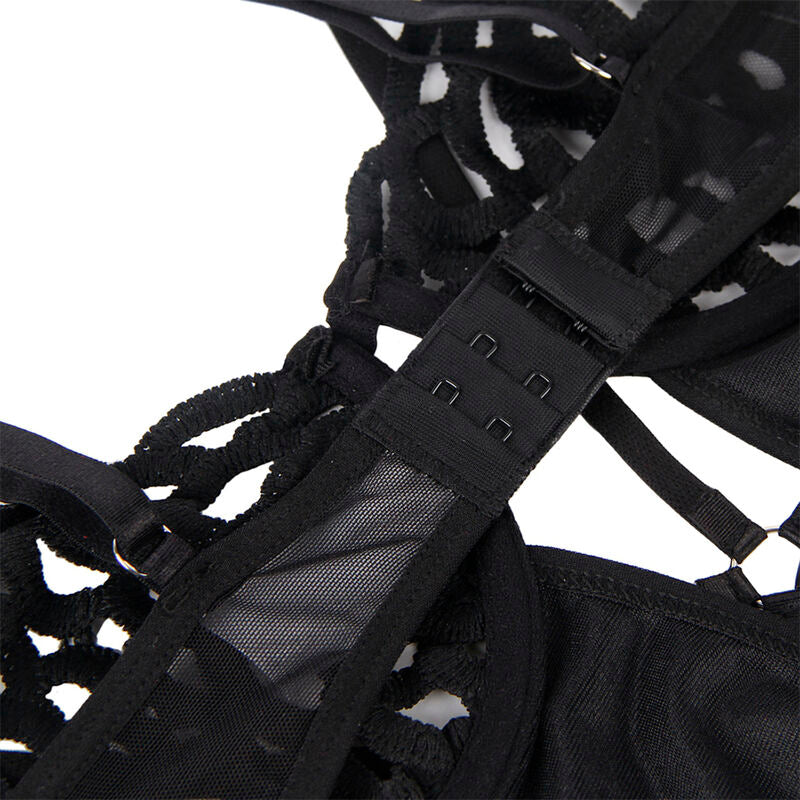Subblime Sexy Lace Bodysuit Negro S/M - Encaje Elegante