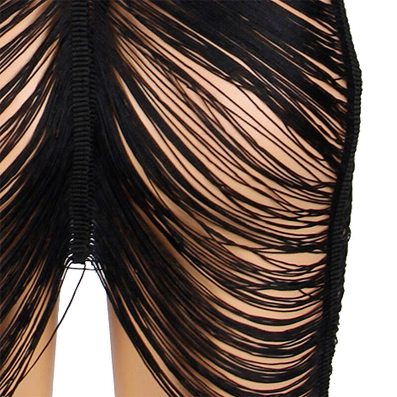 Subblime Strappy Dress + Thong Negro L/XL - Conjunto Seductor