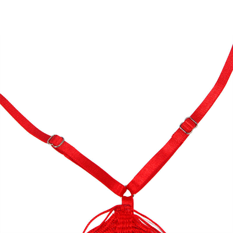 Subblime Strappy Dress + Thong Rojo S/M - Conjunto Seductor