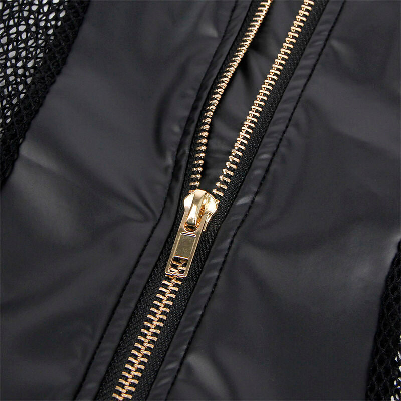 Subblime Sexy Mesh Dress Leather Black - Diseño Sensual L/XL