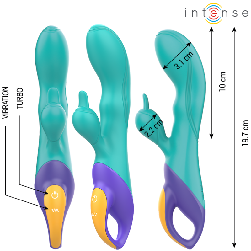 Intense Fred Rabbit Vibrator Blue - Estimulador de Alta Tecnología