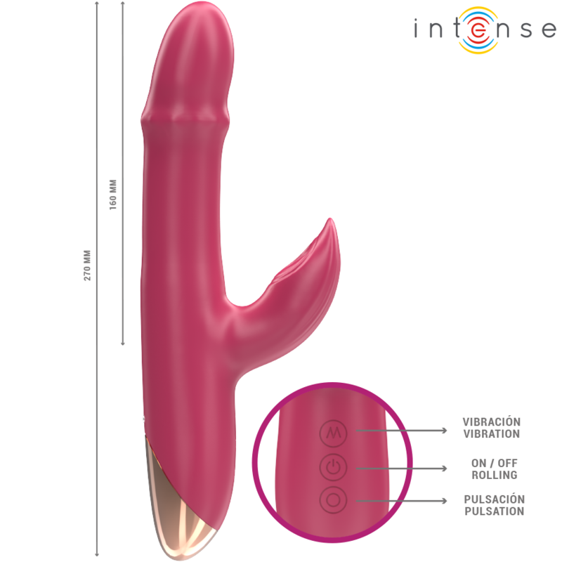 Intense Chloe Vibrador Multifunción 3 en 1 Rojo