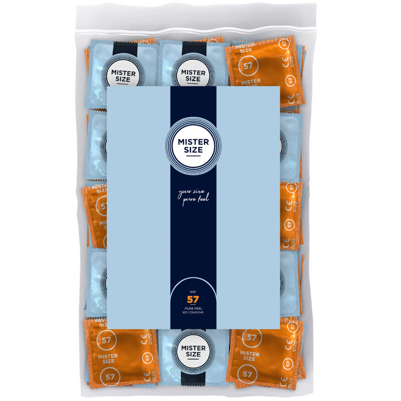 Mister Size Preservativos Talla L 57 mm - Pack 100 Unidades