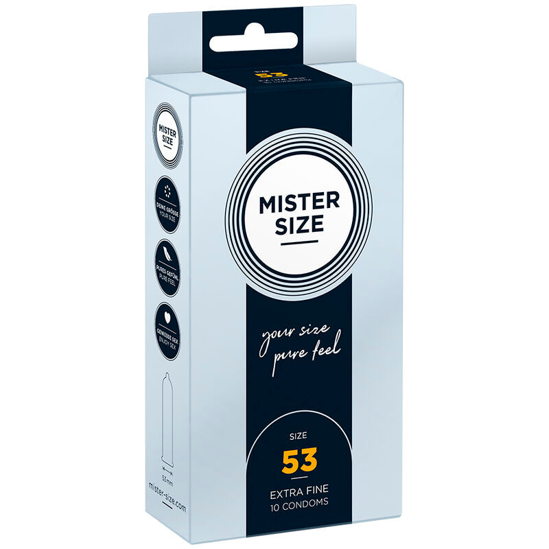 Mister Size Preservativo Talla M 53 mm - Pack 10 Unidades