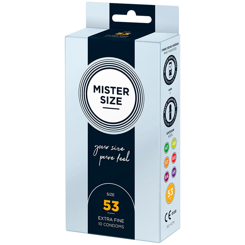 Mister Size Preservativo Talla M 53 mm - Pack 10 Unidades