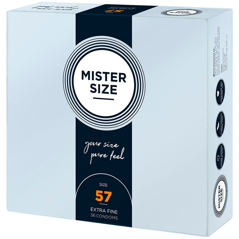 Mister Size Preservativos Talla L 57 mm - Pack 36 Unidades