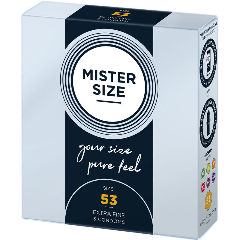 Mister Size Preservativo Talla M 53 mm - Pack 3 Unidades
