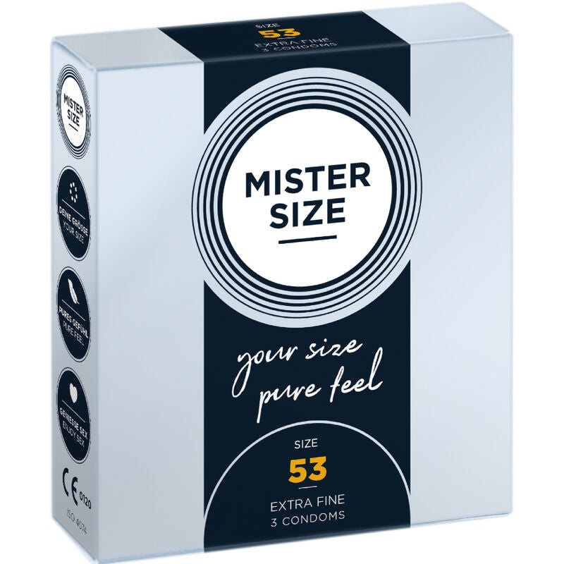 Mister Size Preservativo Talla M 53 mm - Pack 3 Unidades