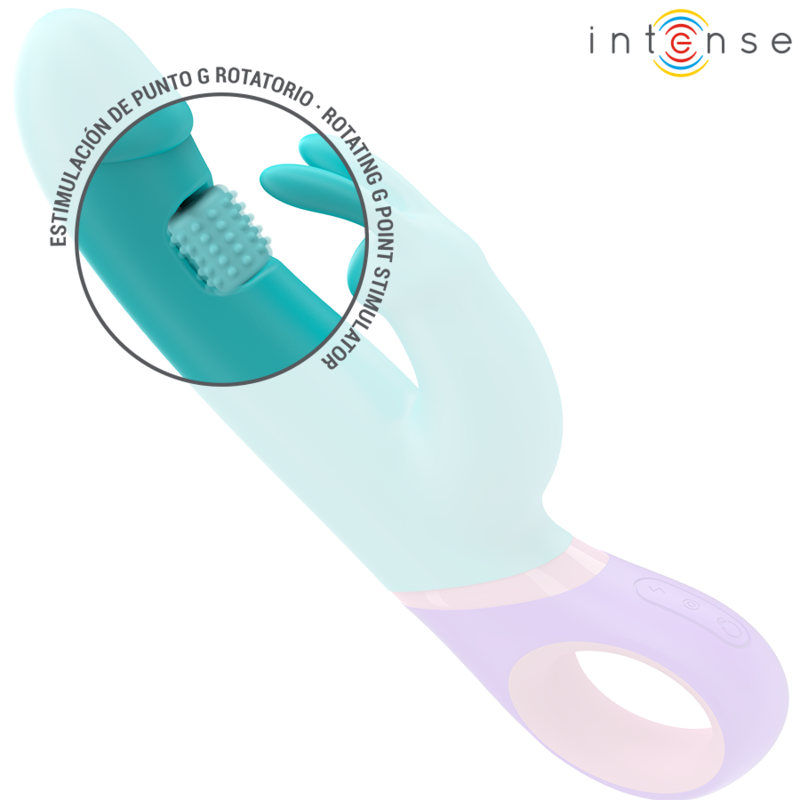 Intense Monica Rabbit Vibrator con Estimulador G-Spot Rotatorio Azul