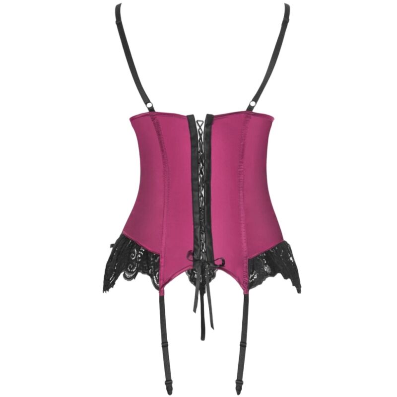 Livco Corsetti Agrafena CF 90436 - Conjunto Corset + Tanga Burgundy S/M
