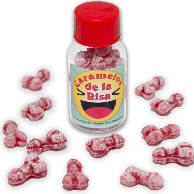 Diablo Picante Caramelos Forma Pene Sabor Fresa y Cereza 12 Unidades