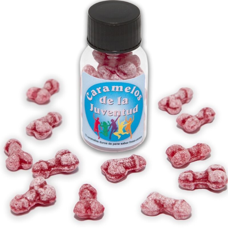 Diablo Picante - 12 Caramelos Jóvenes Forma Picante Fresa y Cereza
