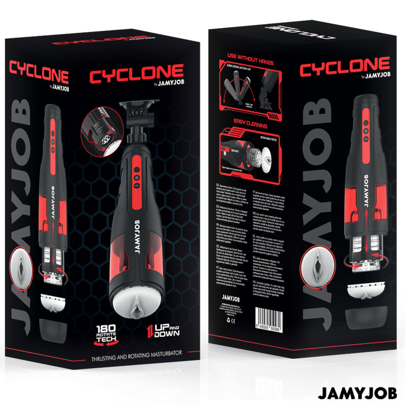 JAMYJOB Cyclone - Masturbador Automático con 10 Modos de Rotación y Empuje