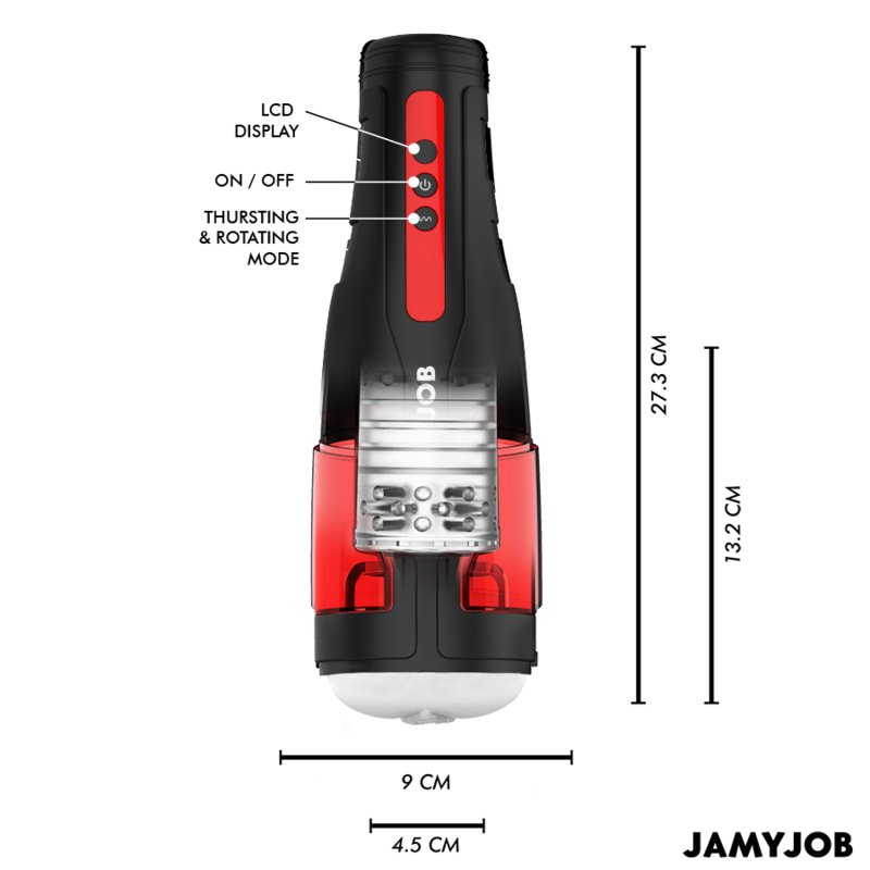 JAMYJOB Cyclone - Masturbador Automático con 10 Modos de Rotación y Empuje