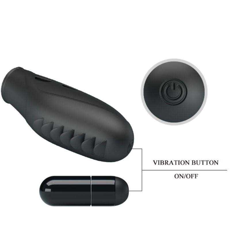 Pretty Love Gilo - Vibrador de Silicona para Dedo Negro