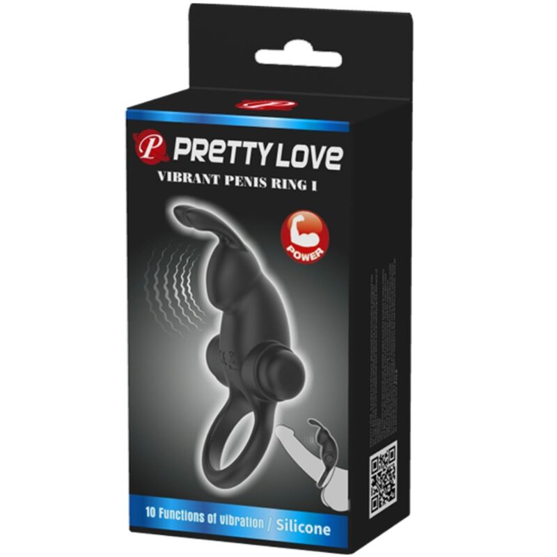 Pretty Love Vibrating Ring + Rabbit Clitoris Stimulator 10 Vibrations