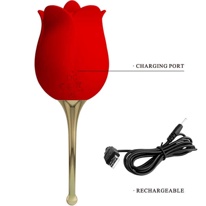 Pretty Love Rose Lover - Estimulador de Clítoris con 12 Modos de Vibración