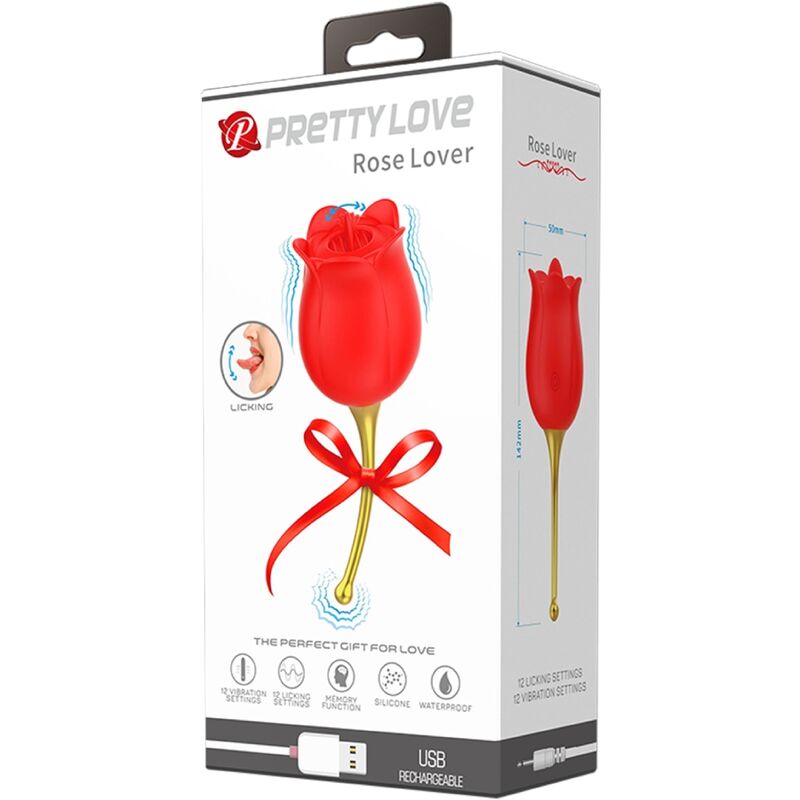 Pretty Love Rose Lover - Estimulador de Clítoris con 12 Modos de Vibración