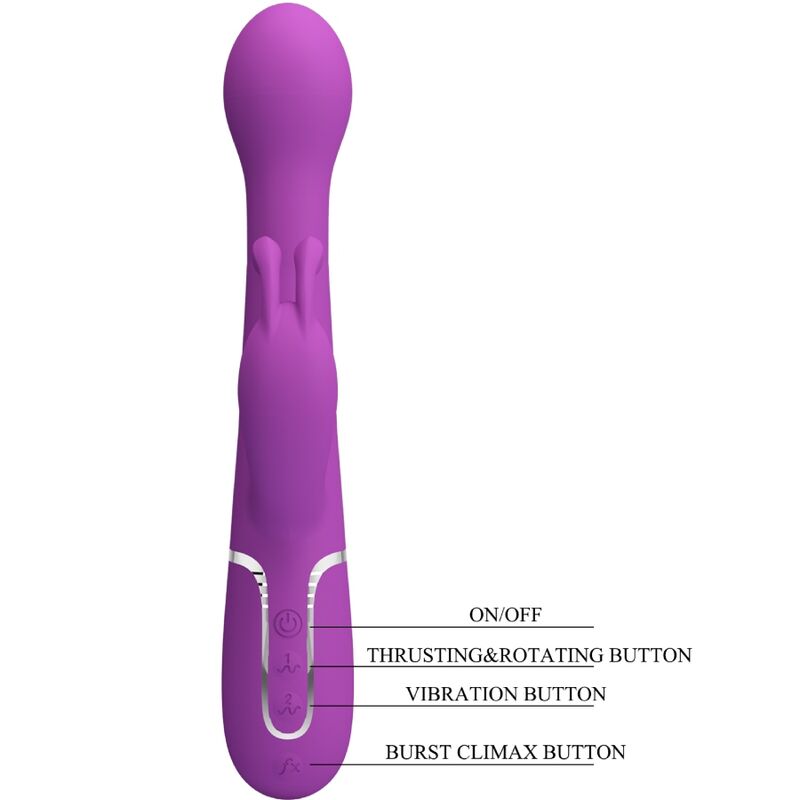 Pretty Love Dejon 3 en 1 - Vibrador Rabbit Multifunción Púrpura